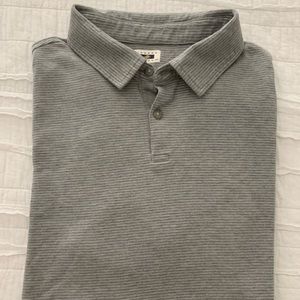 NWOT Joseph Abboud Men’s Grey Striped Polo Shirt